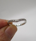 14K White Gold 21 Diamond Pave Chevron Ring Size 7 — photo 2