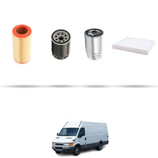 HOFFCAR Kit tagliando - 4 filtri per Iveco Daily III 35-15 Turbo 107kw 2001