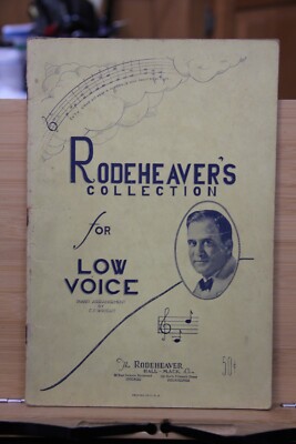 Rodeheaver's Collection for Low Voice C F Wright used wear tear stains