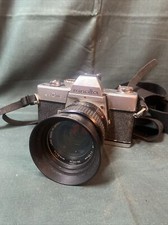 Minolta SRT MC-II 35mm SLR Film Camera w Rokkor-X 50mm 1:1.4 Hoya 55m