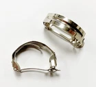 6 VINTAGE STAMPED "MADE IN FRANCE" SILVER PONYTAIL 40mm HAIR CLIP BARRETTES 1201