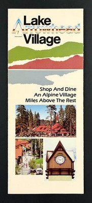 1980s Lake Arrowhead CA Alpine Village California Winter Vintage Travel Brochure
