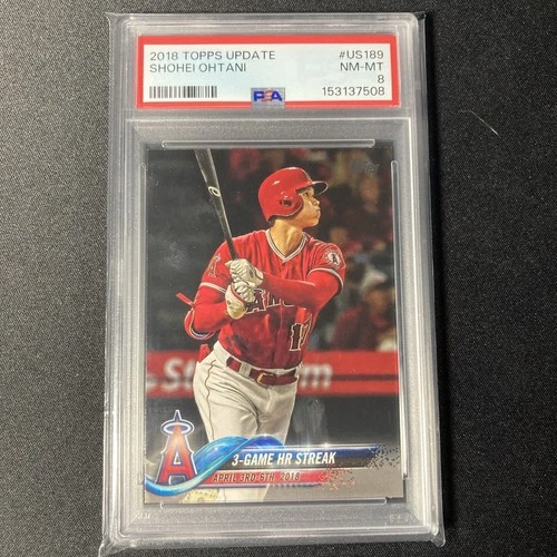 2018 Topps Update Shohei Ohtani RC #US-189 PSA 8 Rookie