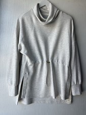 VARLEY Double Soft Women's M Cowl Neck Pullover Sweatshirt Ivory Marl