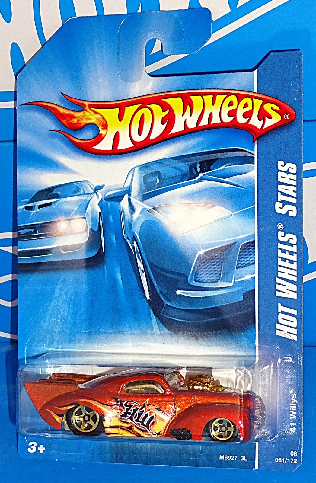 Hot Wheels 2008 All Stars Mainline #61 '41 Willys Mtflk Red w/ Gold 5SPs