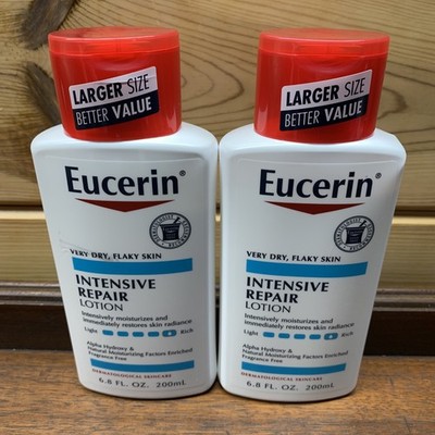 2 Eucerin Intensive Repair Lotion, Very Dry Skin 6.8 oz