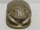 Egyptian Brass Scarab Beetle Paperweight with Hieroglyphics — photo 2