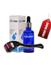 3 Pcs Extra hair 50 ml serum Best of Best Restores lost hair  Gift Dermoroller