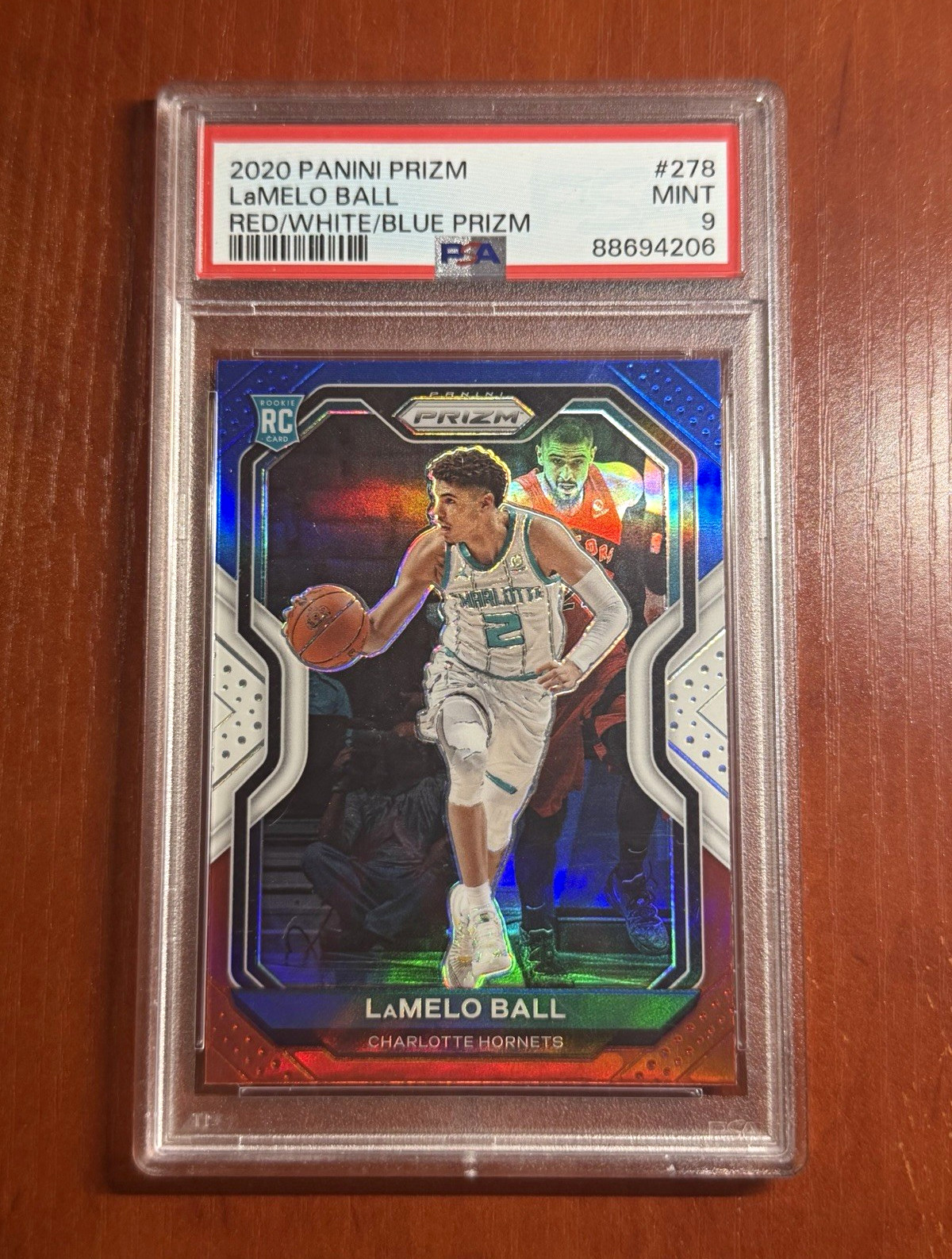 2020-21 Panini Prizm LaMelo Ball #278 RWB Prizm PSA 9 (RC)