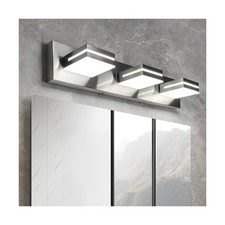 OKELI 3 Light Bathroom Vanity Light Brushed Nickel Modern 24W LED Dimmable Va...