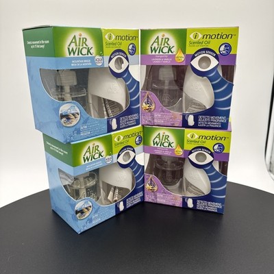 4 AIR WICK I MOTION SENSOR SCENTED OIL WARMER LAVENDER VANILLA, Mountain Breeze