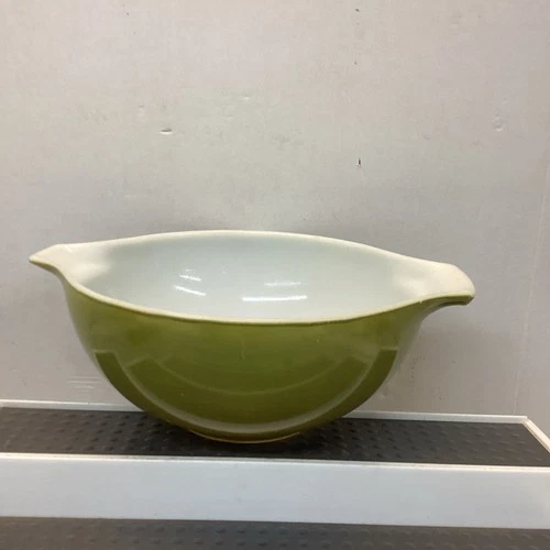 Vtg Pyrex #443 Verde Avocado Green Cinderella Nesting Mixing Bowl 2 1/2 Qt USA