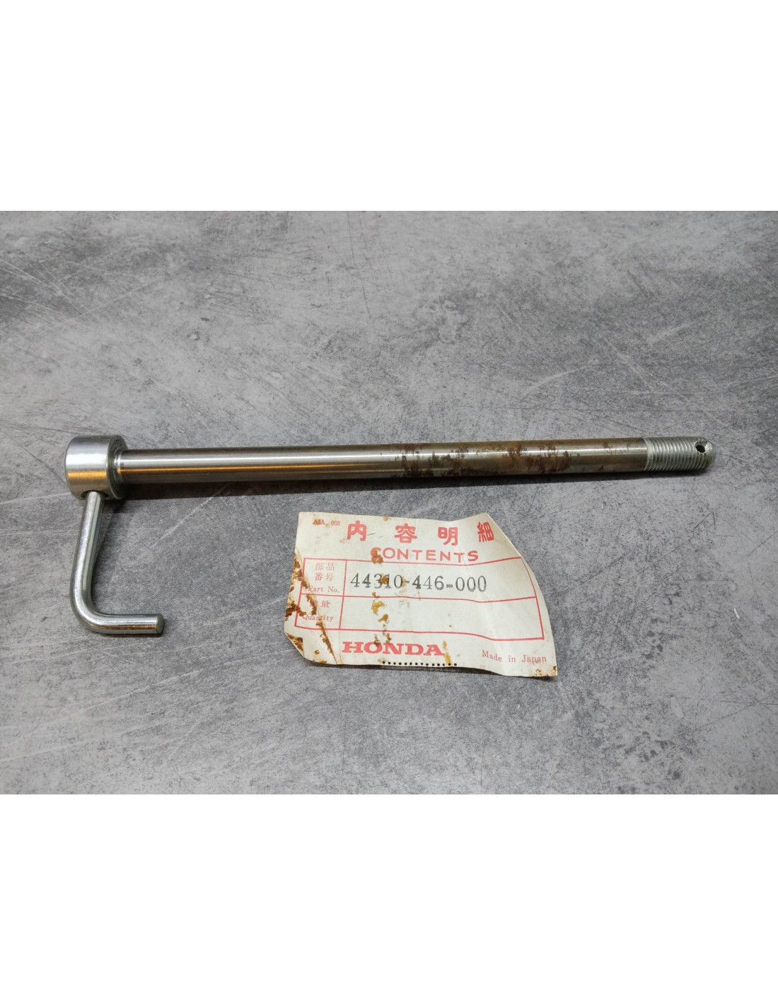 Axe de roue AV de XR185 XR200 79-84 axe de moyeu de moto vintage 44310-446-000