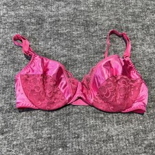 Vintage Maidenform with Lovely Lace Secrets Bra 34C Style 9287 hot pink   