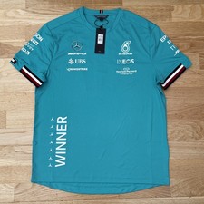 Mercedes F1 Winners Team Issue T-Shirt Medium Tommy Hilfiger 2021 Genuine BNWT