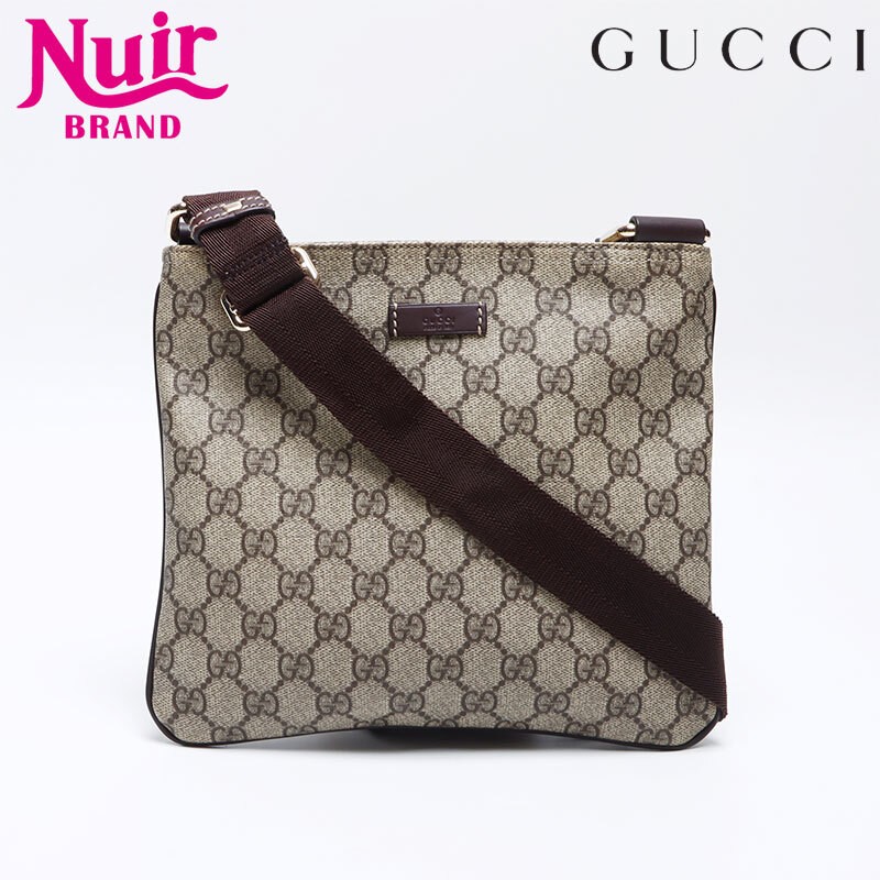Gucci GG Supreme PVC Brown Shoulder Bag