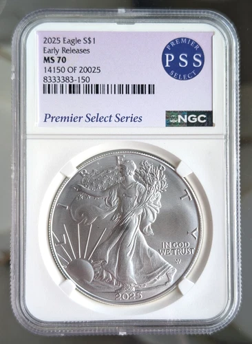 2025 American Silver Eagle MS-70 NGC Early Releases Premier Select Series