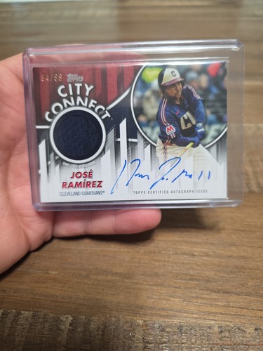 2026 Topps Baseball Jose Ramirez /99 City Connect Game Used Patch Auto #CCAR-JRA