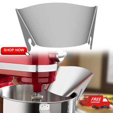 Stainless Steel Pour Shield for KitchenAid Mixer Splash Guard Pouring Chute