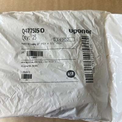 QTY 25  Uponor Propex EP Couplings 1/2'' Pex X 1/2'' Pex Q4775050