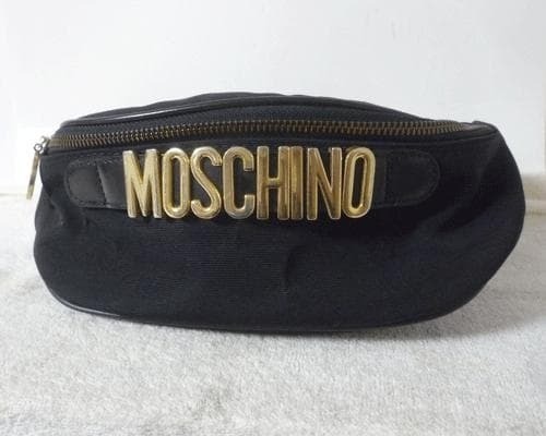 MOSCHINO Nylon Canvas Waist Pouch Fanny Pack Bum Bag Black | eBay
