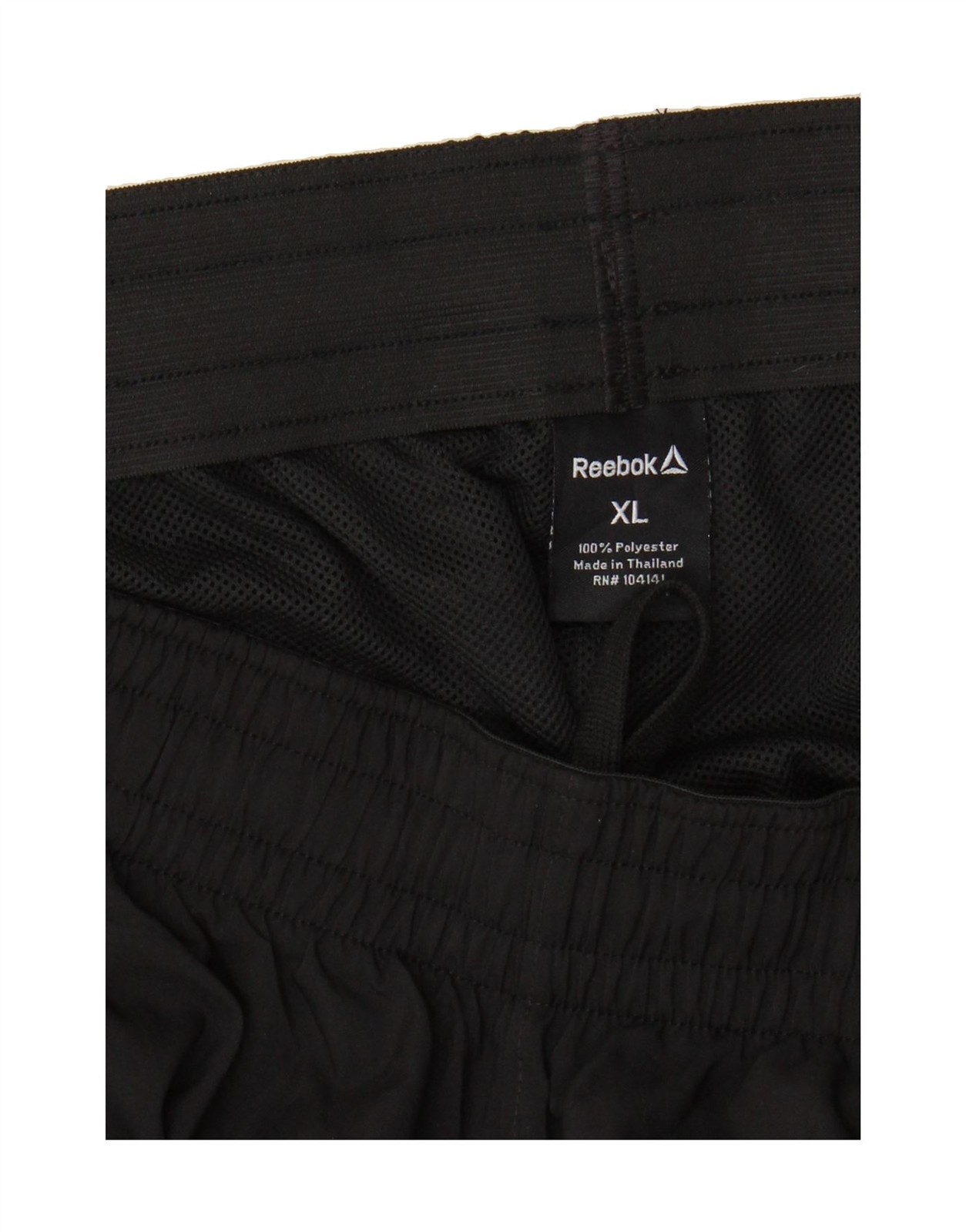 REEBOK Mens Tracksuit Trousers XL Black Polyester BI03 thumbnail 4