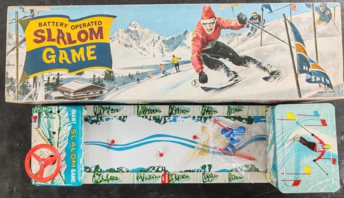Vintage 1960s Shinsei Drum Drum Slalom Game