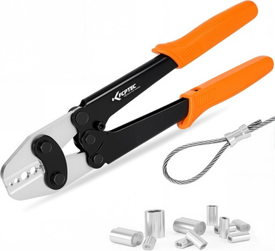 #ad Wire Rope Crimping Tool for 3 64”–1 16”sleeves 5 cavity Heavy duty for fencing $44.99