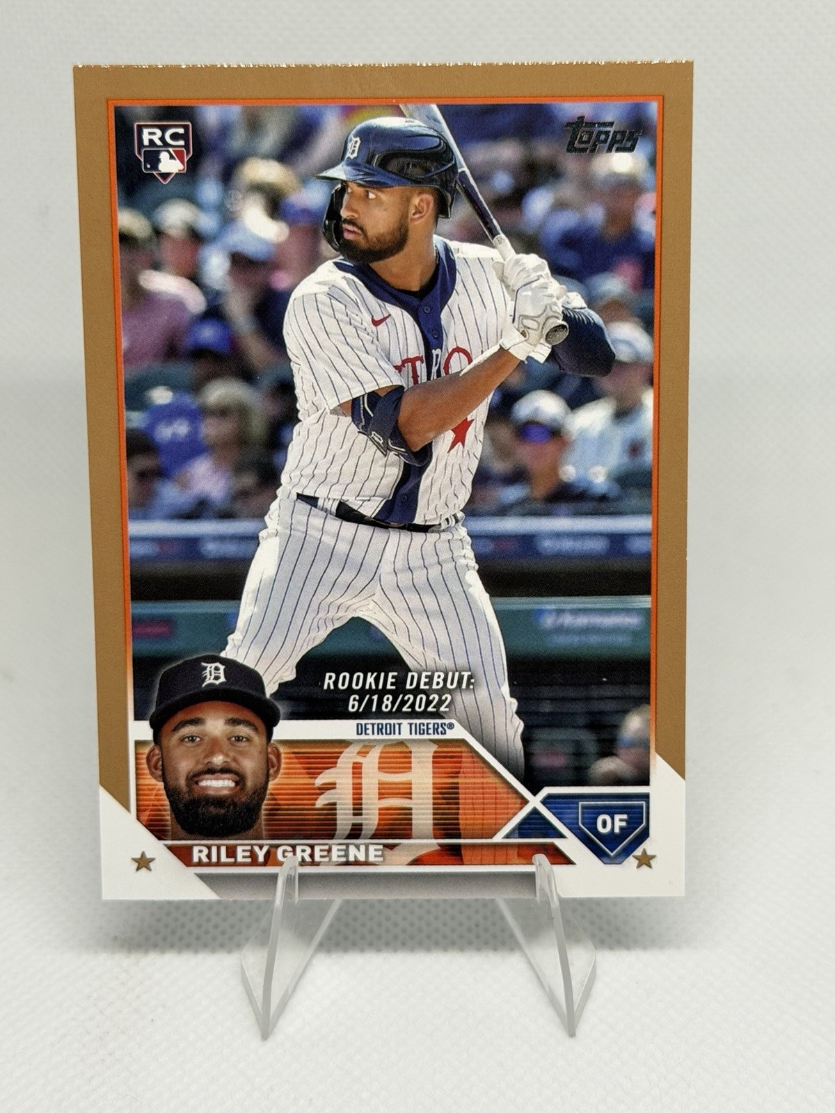 2023 Topps Update Series - Rookie Debut Riley Greene #US298 Gold /2023 (RC)