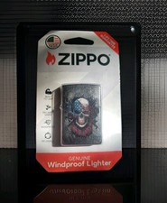 ZIPPO: Windproof Lighter MADE IN USA NEW AMERICAN SKULL SILVER
