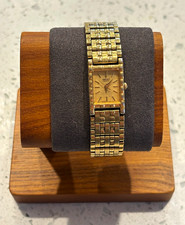 Vintage Seiko Women’s Quartz Watch 5A69-6011 Gold Tone Rectangle Dress Watch