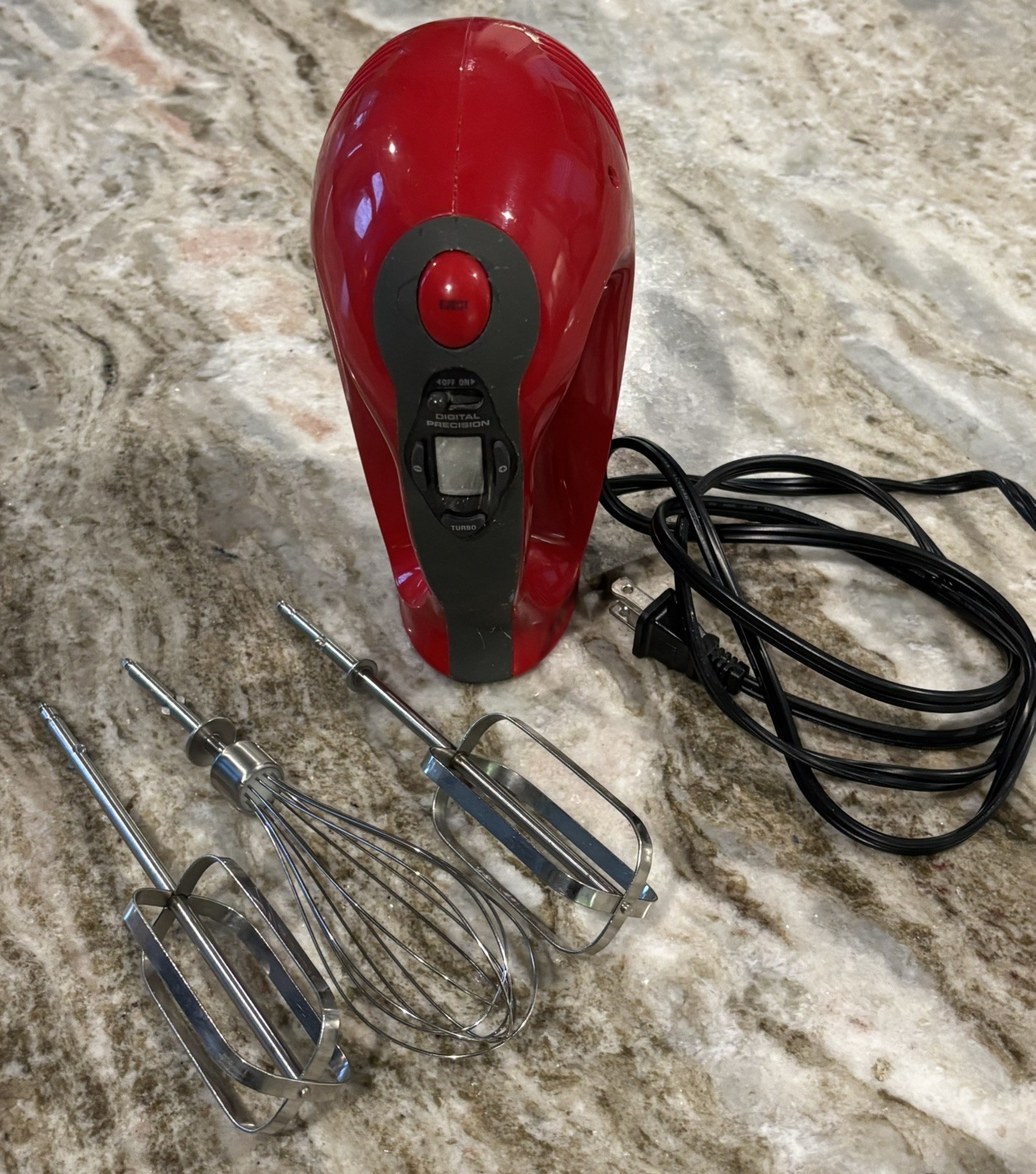 Breville Handy Mix Scraper Hand Mixer 9-Speed in Red w/ attachments BHM500RXL 