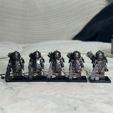 Lego Orco Uruk-hai x5 Lote de Minifiguras Impresas Personalizadas con Ballesta Señor de los Anillos