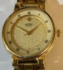 vintage ladies seiko quartz gold tone watch Runs 1N01-0C0A
