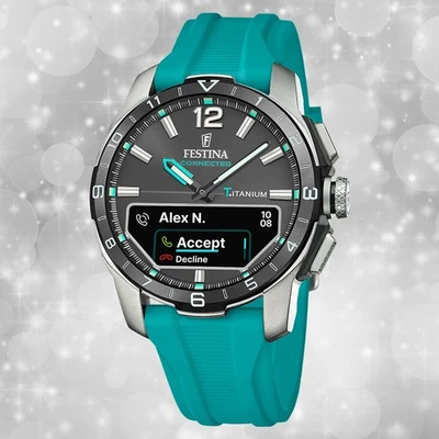 Armbanduhr Silikon türkis Herren Uhr Festina Connected UF23000/5 - Bild 1 von 4