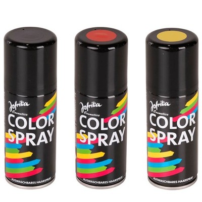 3 x 100 ml merchandise Jofrika hairspray color spray ''black red gold'' washable