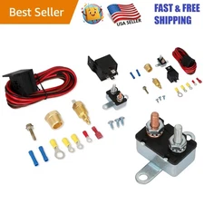 175-185°F Electric Cooling Fan Thermostat Kit - 60 AMP Relay System