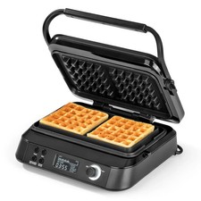 N8WERK Waffeleisen Waffelautomat Belgische Waffeln Antihaft Wafflemaker 1600W