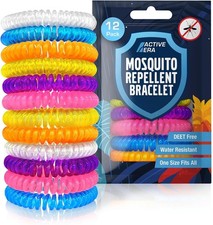 Active Era Mosquito Repellent Bracelet [12 Pack] Deet Free 10-days+ Protection