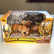 Safari Safari Animals Toy Figurines Set Zebra Tiger Lion Ages 3