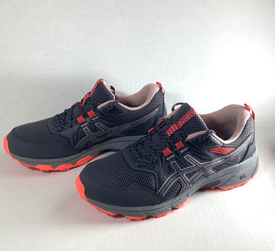 ASICS Gel-Venture 8 Womens Comfy Trail Running Shoes Gray Coral Size 8.5 Sneaker
