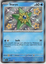 Pokemon Staryu Holo Shiny Rare SV: Paldean Fates 118/091 NM on eBay