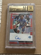 2020-21 Panini Prizm Draft Picks Cole Anthony Red Auto BGS 9.5