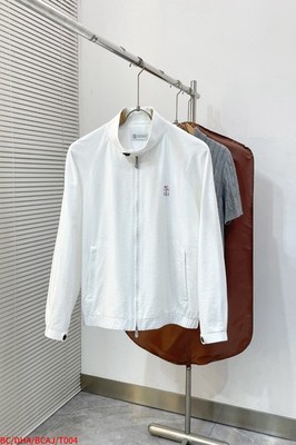 Brunello Cucinelli Men's Stand Collar Jacket, Size L