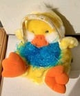 Vintage Kids Of America Plush Blue Bunny Rabbit Easter Egg Basket