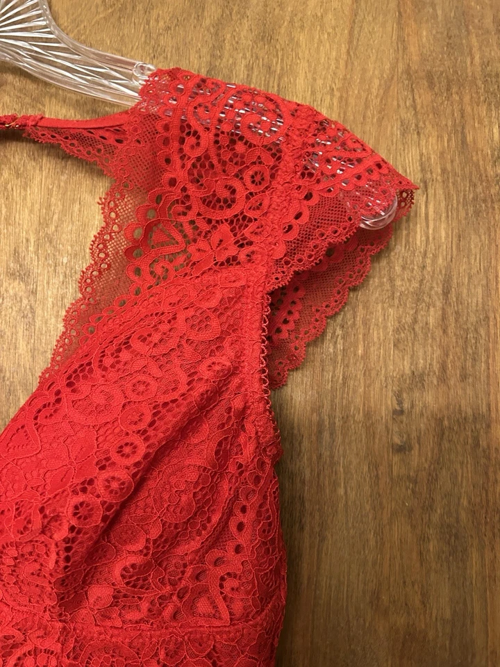 Body íntimo de encaje rojo Sophie B para mujer S Foto 4 de 4