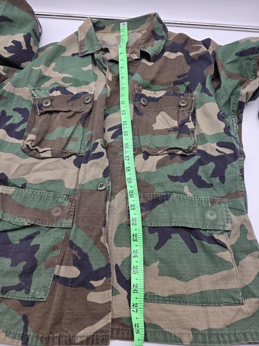 Vintage US Military Jacket Mens Medium Woodland Camo Combat Utility Ripstop 90s - Picture 8 of 9