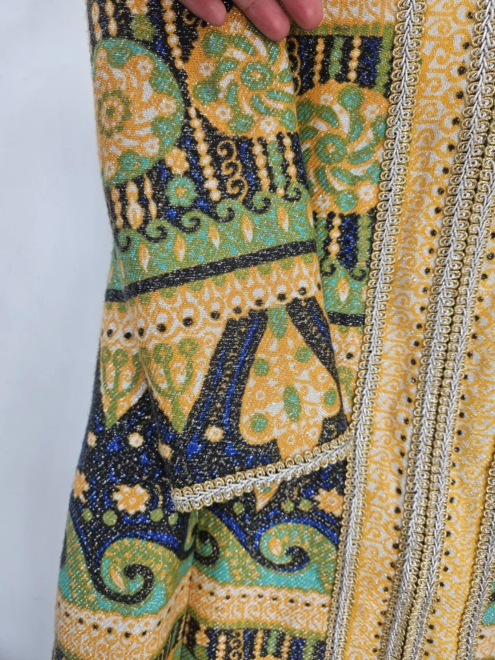 Casaco Brocado Vintage Malcolm Starr Mod Dourado Lamé Anos 1960 Feminino Tamanho 10  - Imagem 3 de 4