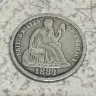 1883 Seated Liberty Dime 10C No Arrows Philadelphia Silver Business KM#98