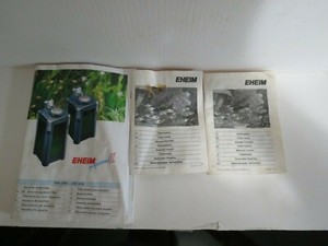 Eheim Professional Ii Canister Filter Operating Manual 26 28 2126 2128 Ebay